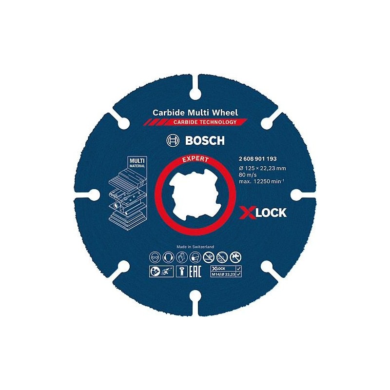 Disque de tronconnage BOSCH Expert Carbide Multiwheel Ø 125x22,23mm X-Lock