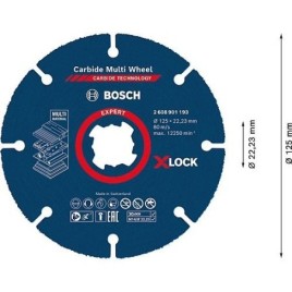 Disque de tronconnage BOSCH Expert Carbide Multiwheel Ø 125x22,23mm X-Lock