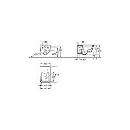 WC suspendu Geberit ICon Square blanc, sans bride lxhxp: 350x330x540mm