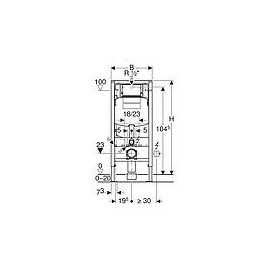 Element Geberit Duofix pour WC, 1120mm, avec réservoir de chasse encastré Sigma