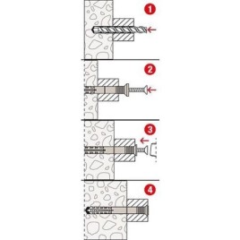 Cheville a frapper N 8x60S emballage : 50 pieces