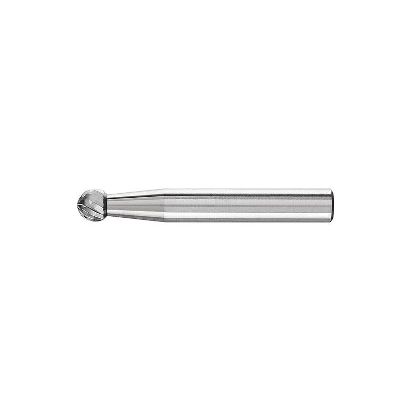 Fraise au carbure PFERD forme tête sphérique, dentelure 3 Ø 6,0mm, tige: 6mm, L: 45mm