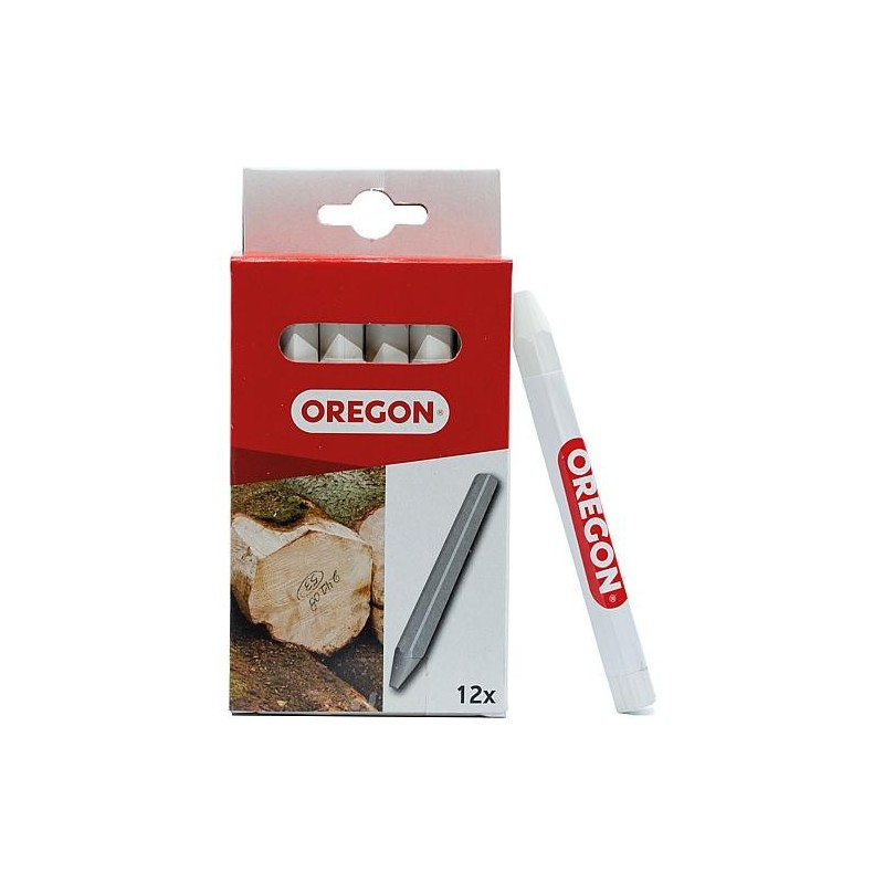 Craie forestière Oregon blanc, longueur 120mm, Ø 12mm UE 12 pièces