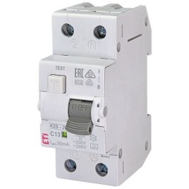 Disjoncteur-interrupteur différentiel FI/LS, KZS-R, instantané, C13A, 30mA, 10kA, Type A