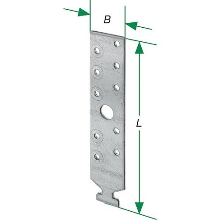 Ancrage de profilé 28-15 160x34x3,0 mm