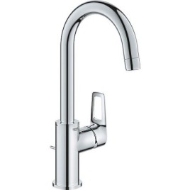 Mitigeur de lavabo Grohe Bauloop L-Size saillie 140 mm chrome avec garniture d’écoulement