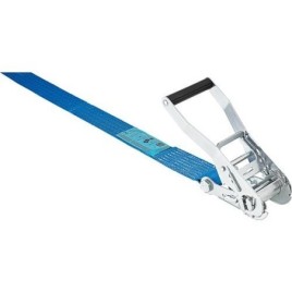 Sangle d’arrimage, une pièce DIN EN12195-2 bleu, sangle 50mm, L: 15,0m