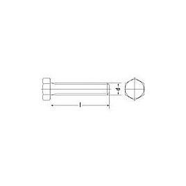 Vis six pans 8.8 avec filetage complet M 20x35 mm, cond. 25 pcs