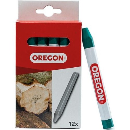 Craie forestière Oregon vert, longueur 120mm, Ø 12mm UE 12 pièces