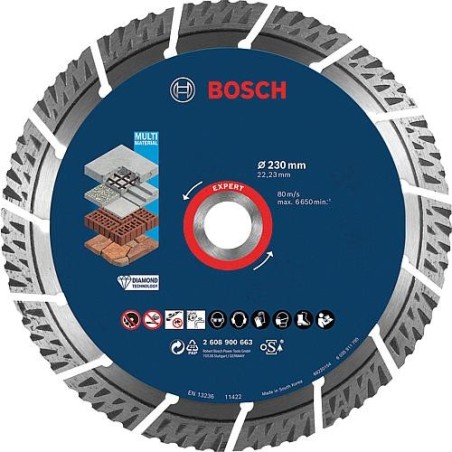 Disque diamant Bosch expert Multi matériau Ø 230x22,23x2,4mm