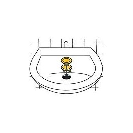 Couvercle de robinet modele leger, cache chrome Ø 44 mm