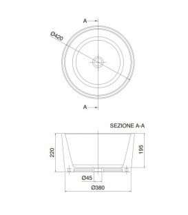 Vasque Bucket H.22 cm