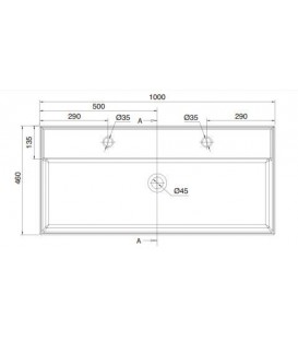 Teorema vasque/lavabo à poser et suspendu 100