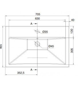 Lavabo Butterfly 70.5