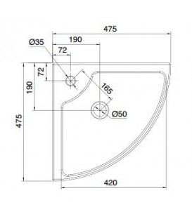 Square lavabo d'angle