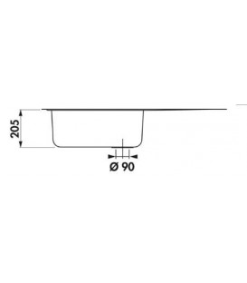 Evier inox Stromboli avec un grand bac