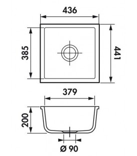 Cuve sous plan en céramique Verona 43