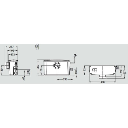 Sanibroyeur Minilift F