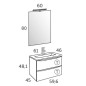 Meuble Suspendu Salle de Bain Landes 60