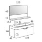 Meuble Suspendu Salle de Bain Strip 120