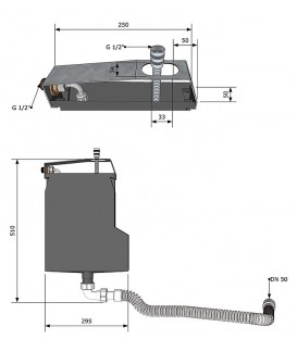 Boitier pour montage bord de baignoire