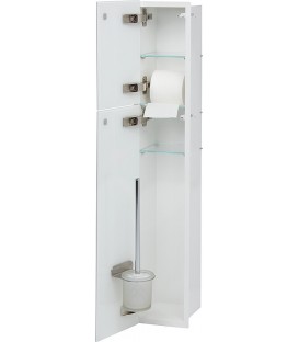 Niche à encastrer en inox pour WC intérieur revêtu par poudre blanc