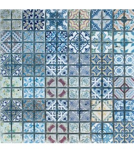 Mosaïque Travertin Décoré Agadir 23x23mm