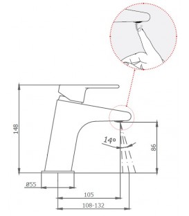 Mitigeur Lavabo avec Mousseur Oscillant Winner